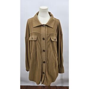 La Miel 
Camel Fleece Shacket